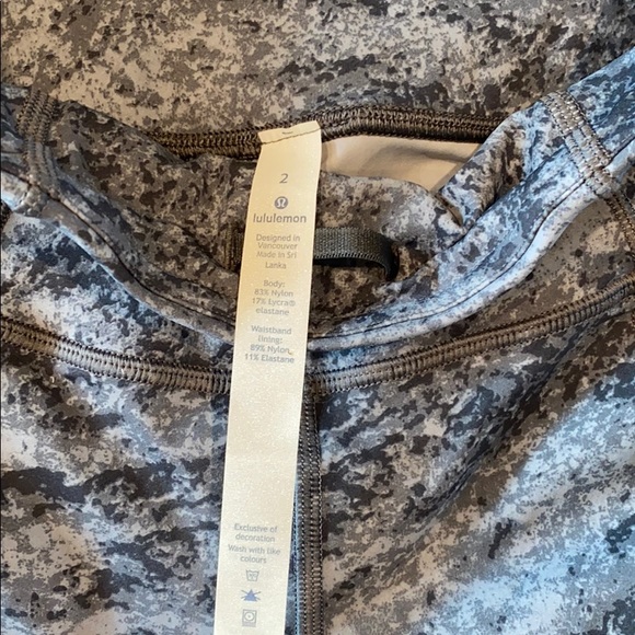 Rare Print! Lululemon Fast & Free 7/8 Area Ice - Picture 3 of 4